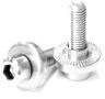 PAUL COMPONENT HUB BOLT AND WASHER REAR, WORD, PAIR, SILVER