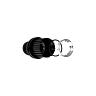 CHRIS KING R45 DRIVESHELL CONVERSION KIT W/OUT AXLE SHIMANO MICROSPLINE, STEEL-BEARINGS, BLACK