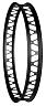 SURLY MY OTHER BROTHER DARRYL RIM, 26", 80MM, 32/64 H., BLACK